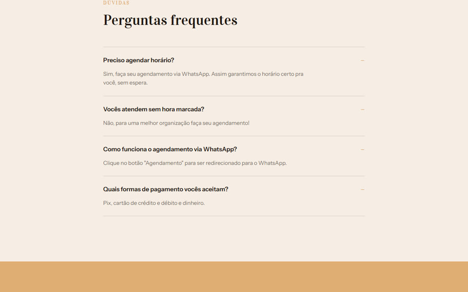 Seção de perguntas frequentes